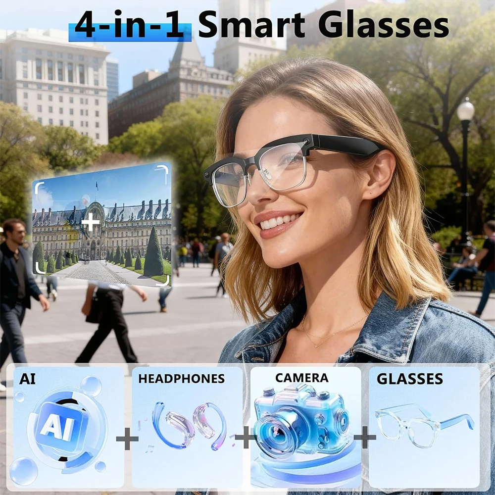 4K Smart AI Glasses 8MP Camera - Smart Glasses Lens recensie en prijs