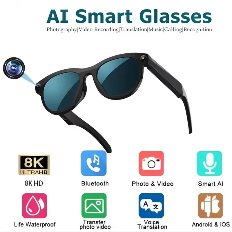 8KHD Smart AI Glasses Color Ch - Smart Glasses Lens recensie en prijs
