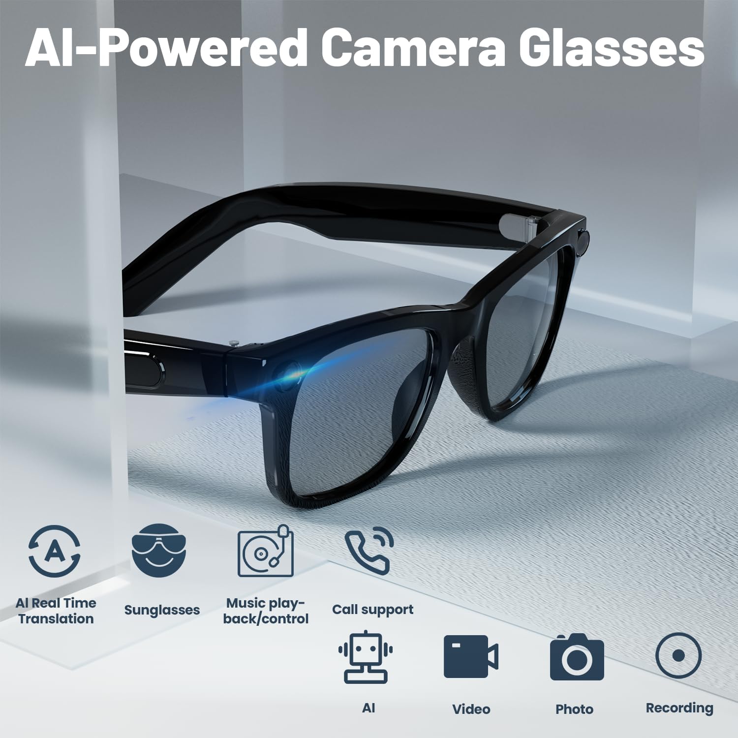 8MP AI Smart Glasses: 1080P Vi - Smart Glasses Lens recensie en prijs